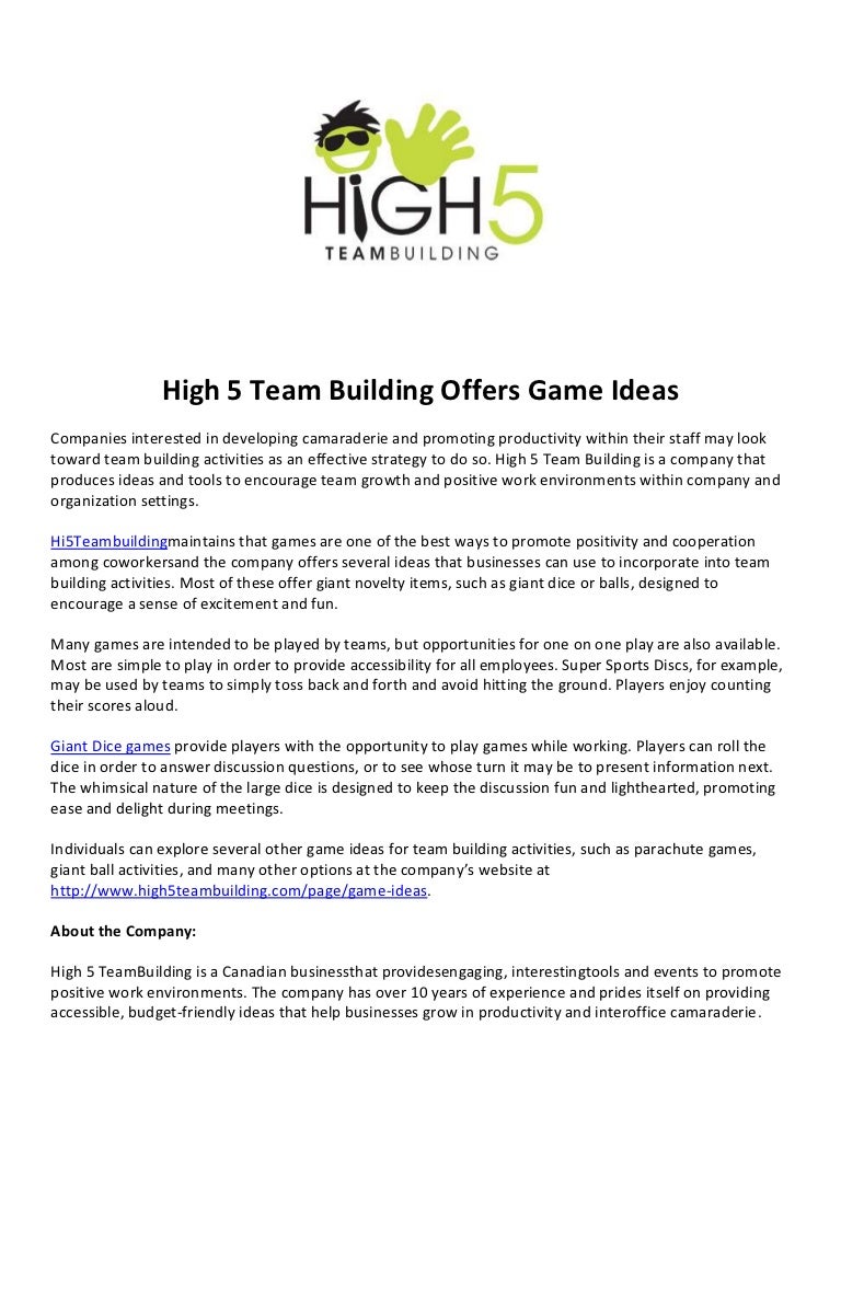 Fun games for friendly companies in nature Fun games for friendly companies in nature